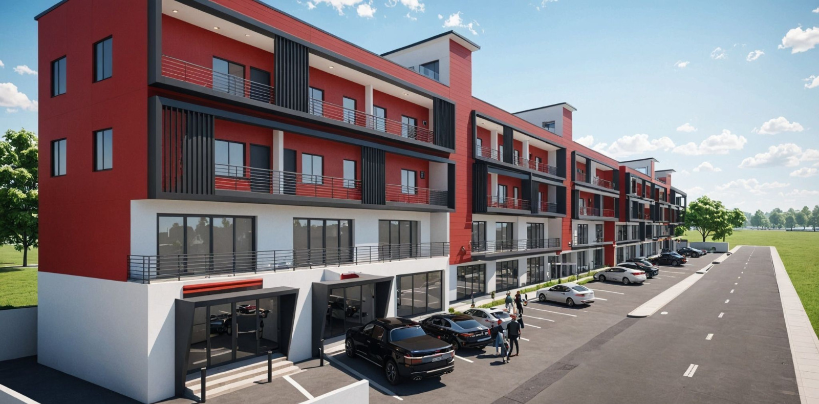 Shops, Groceries, Pharmacy, Nursery, Offices, Bank space, etc