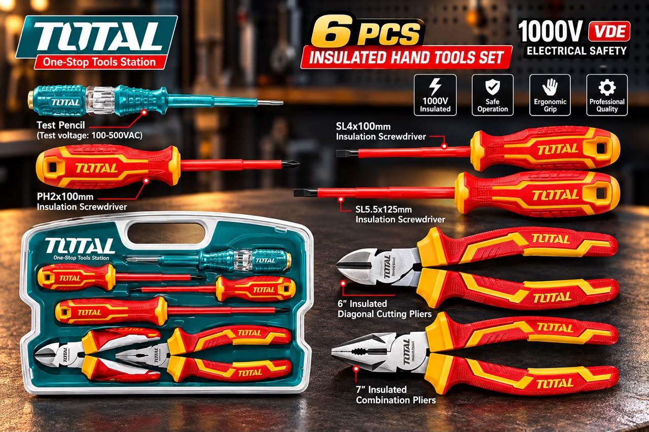 Total 6 pieces insulated Hand tools